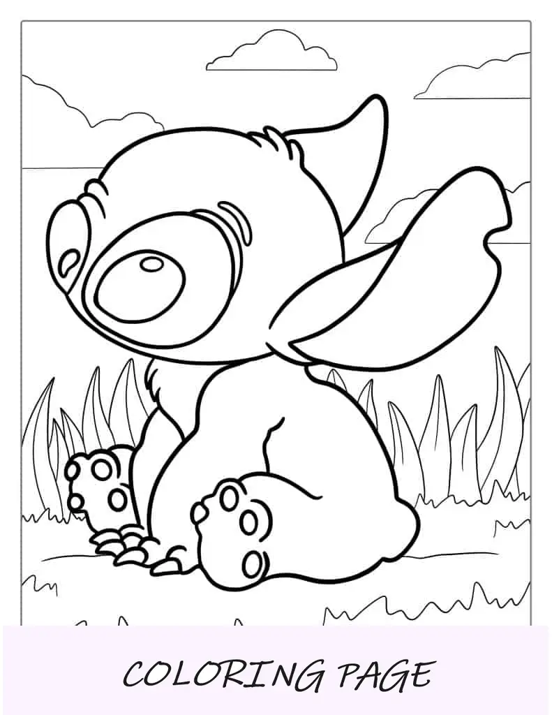 Esboço simples de ponto de bebê para colorir para crianças