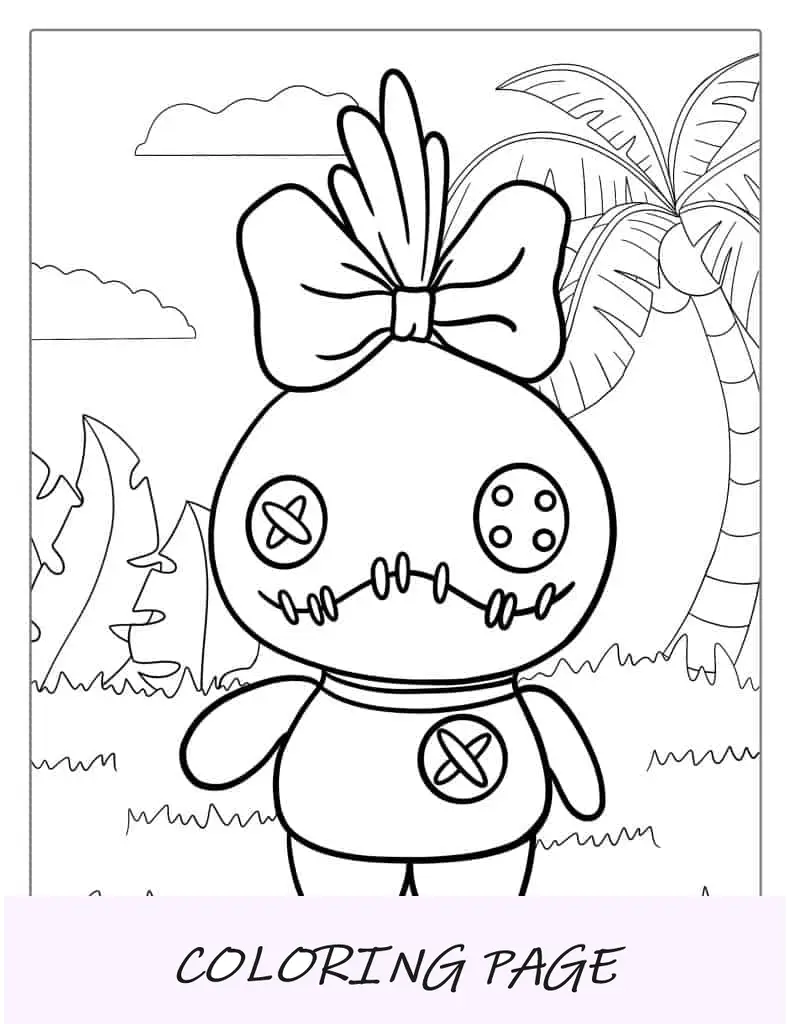 Desenho para colorir de boneca de pano Scrump