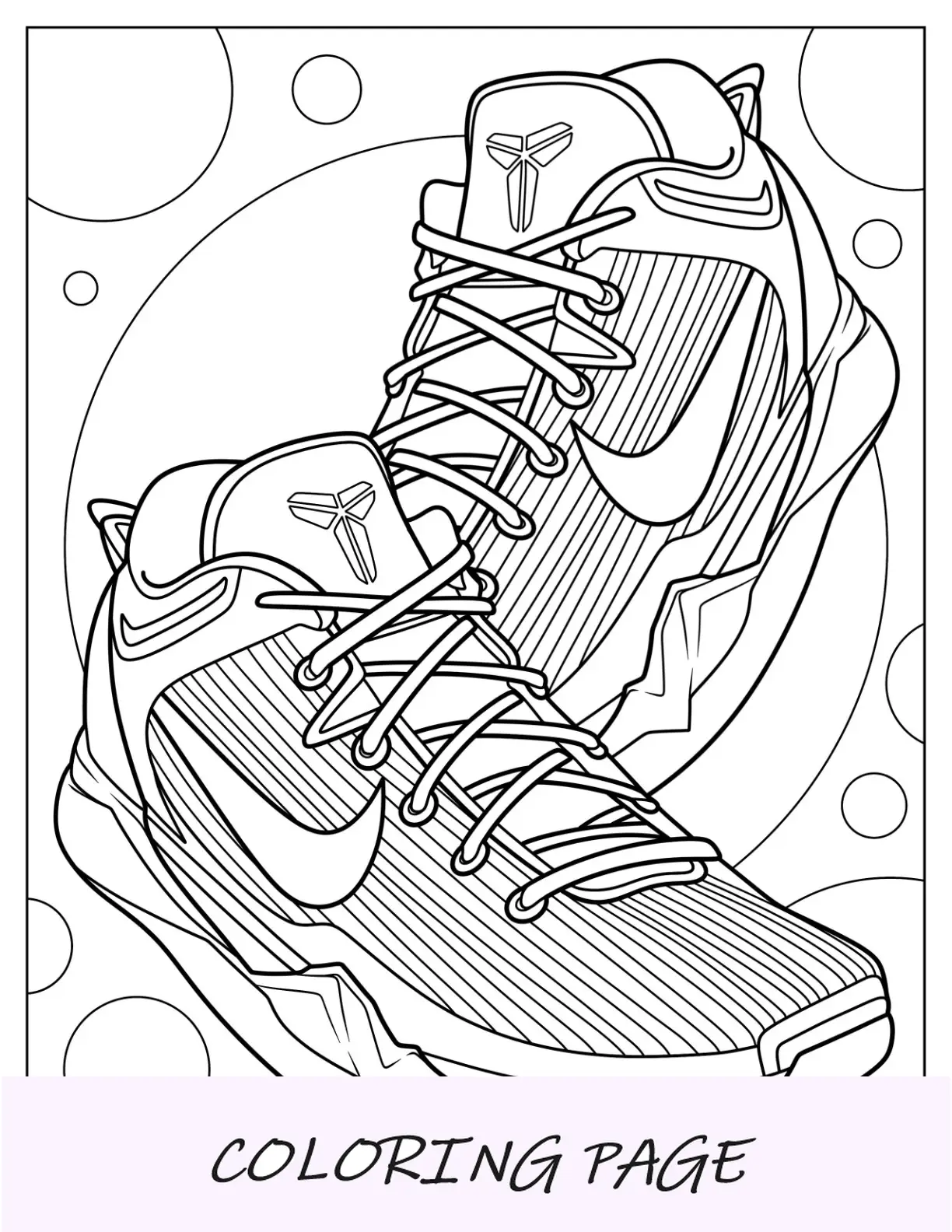 Página para colorir Par de Nike KB 7
