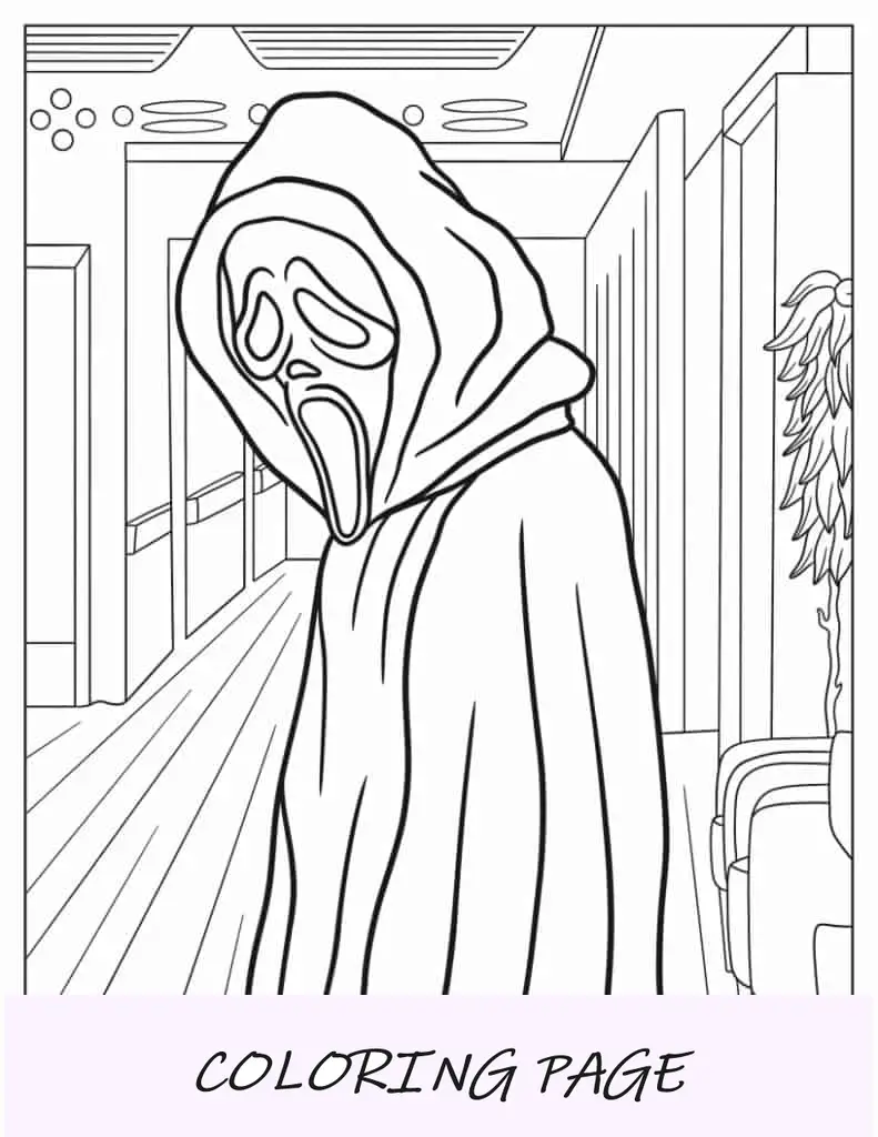 Ghostface do filme Scream para colorir