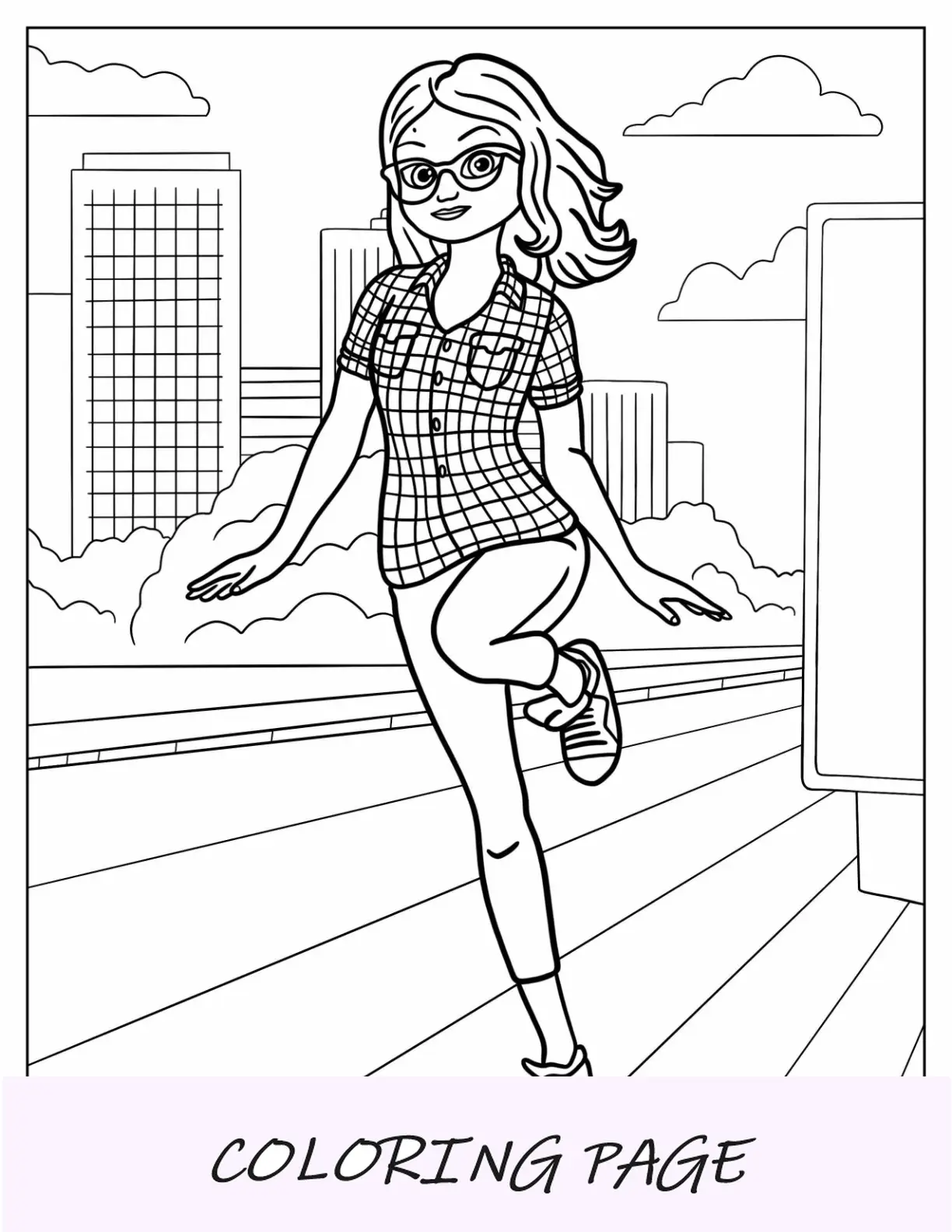 Página para colorir de joaninha milagrosa de Alya Césaire Skipping