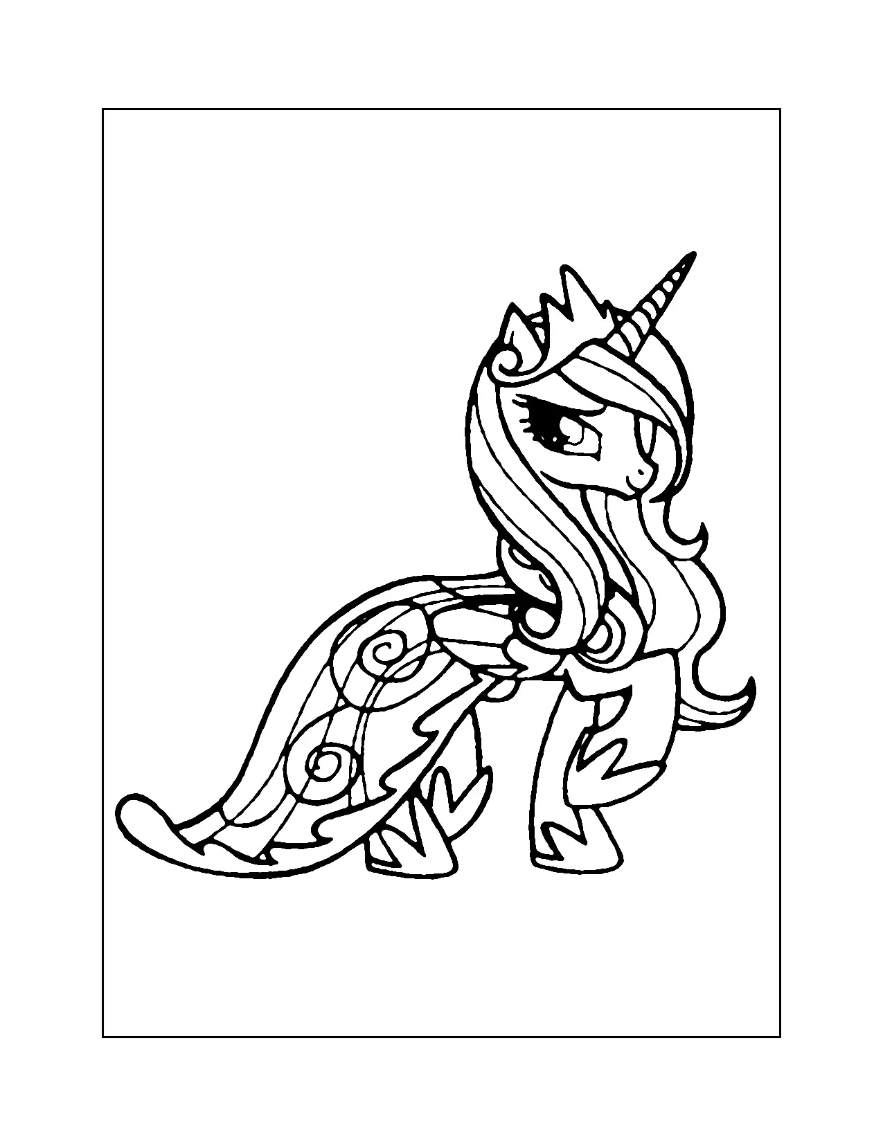 My Little Pony With Horn Coloring Page