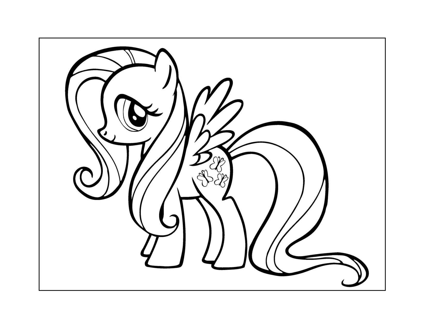 My Little Pony Fluttershy Coloring Page