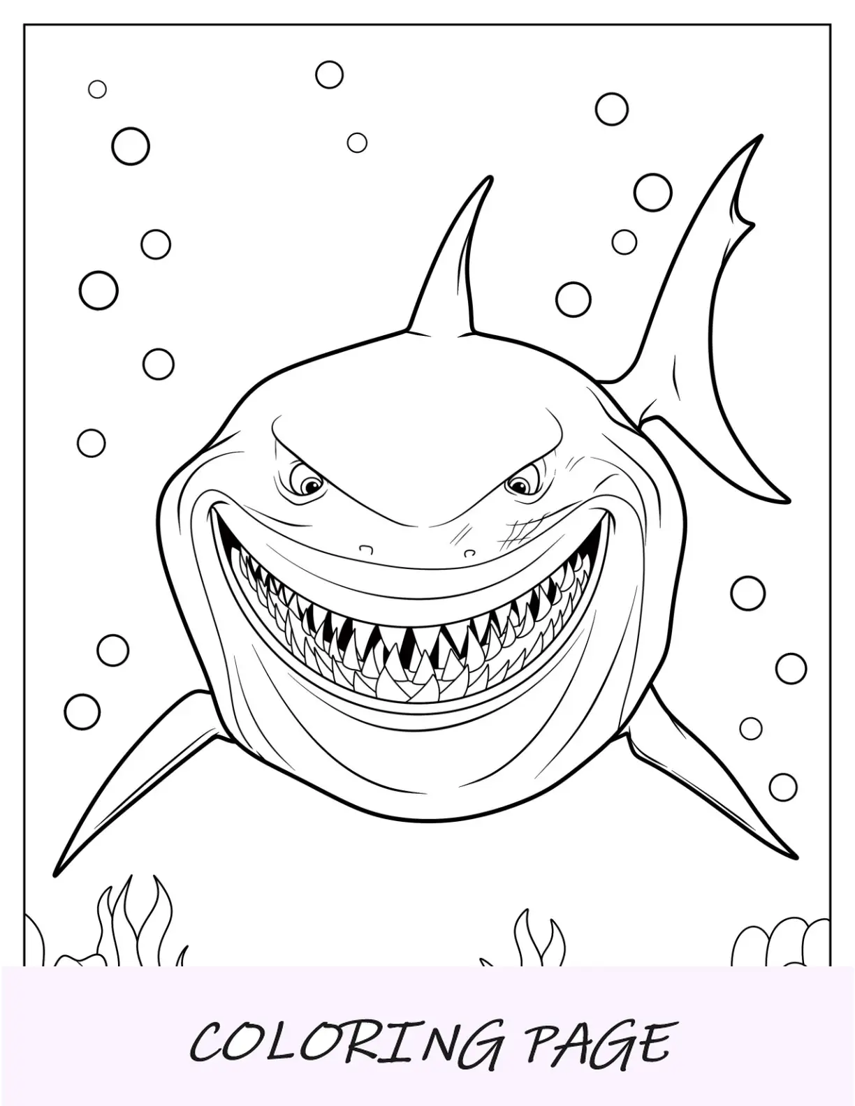 Buscando a Nemo Tiburón para colorear Bruce