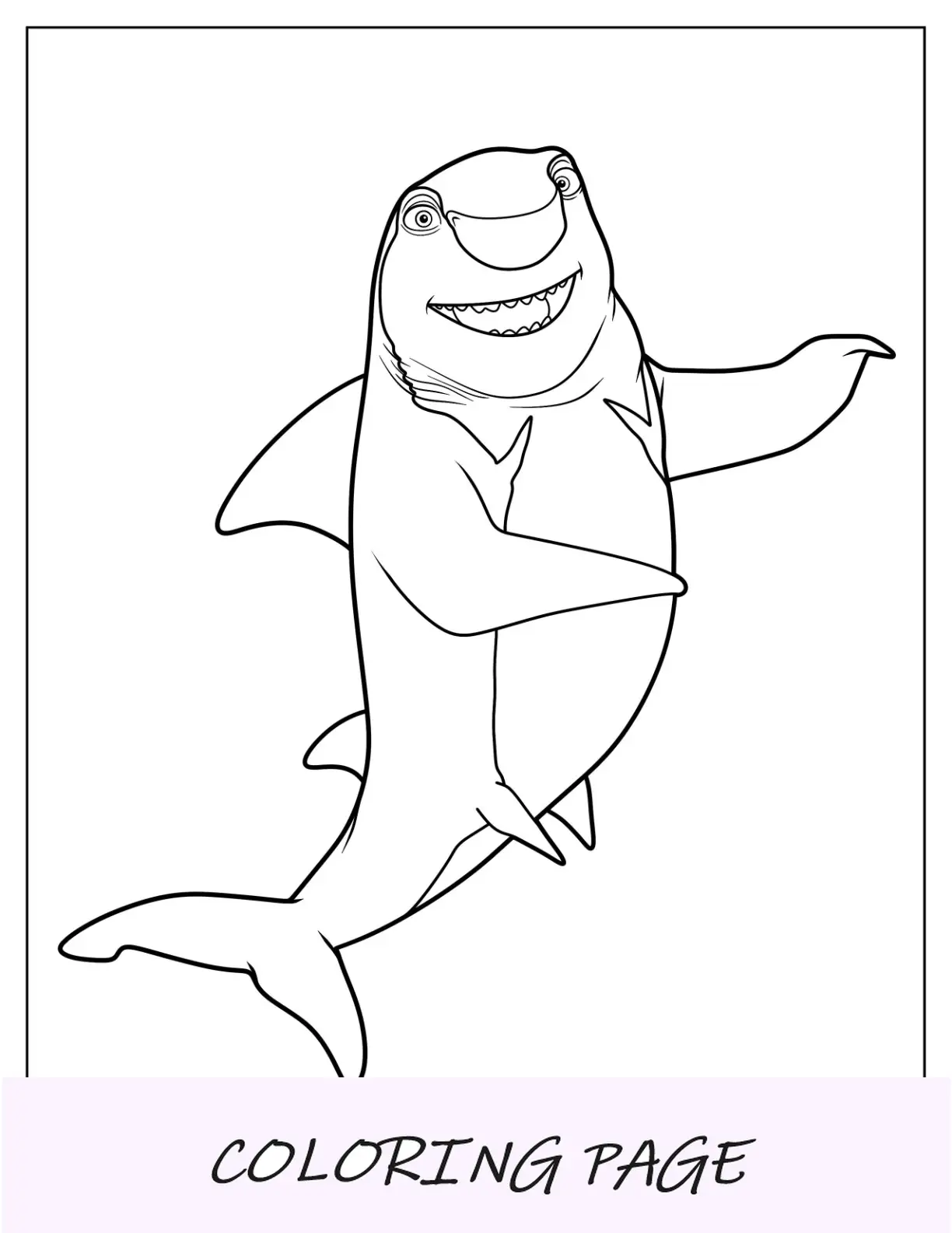Tiburón Para Colorear De Shark Tale Lenny