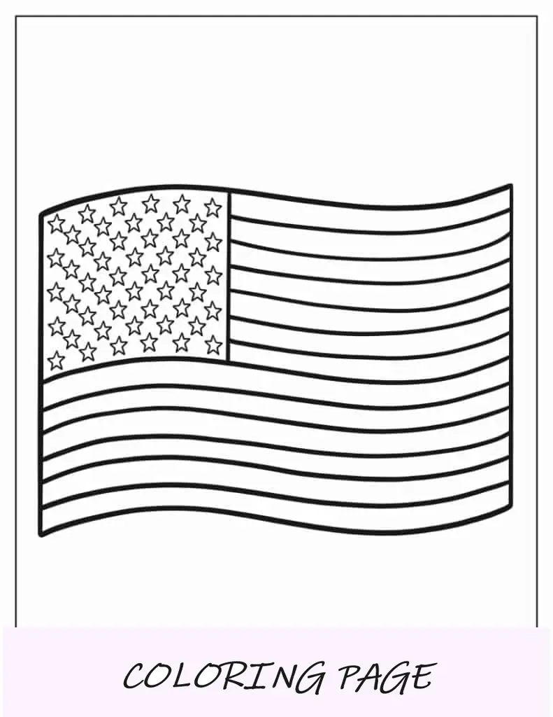 Schema della bandiera americana per bambini in età prescolare