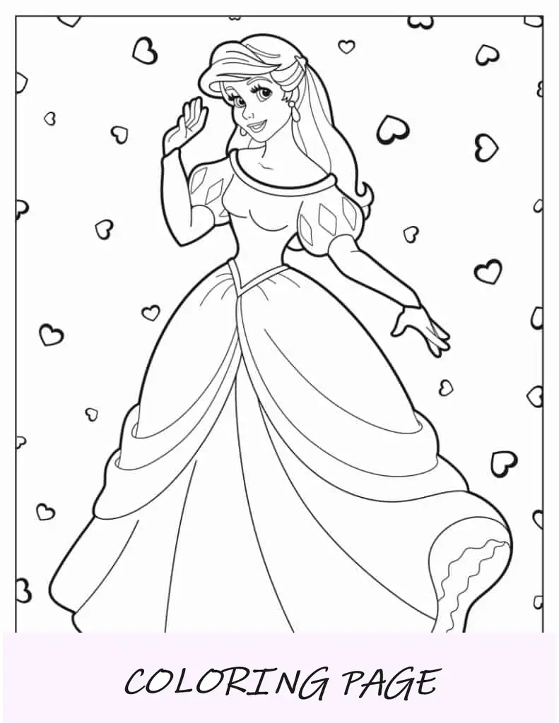 Ariel humana em vestido