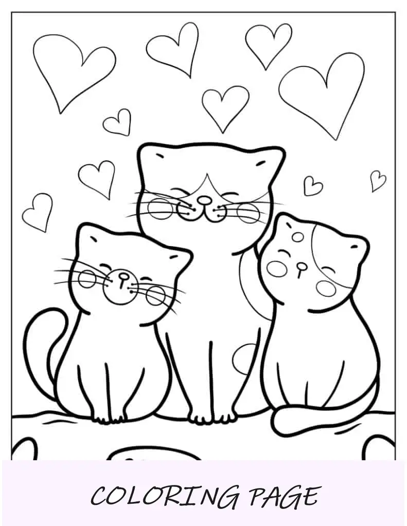 Mamãe Gata Com Dois Gatinhos