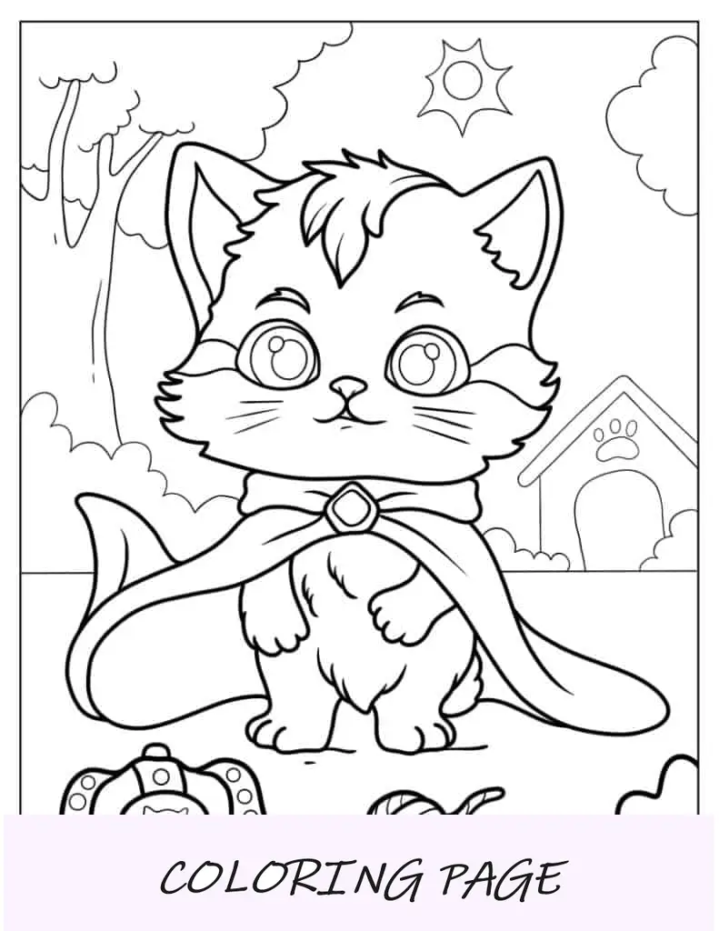 Gatinho Usando Capa Real