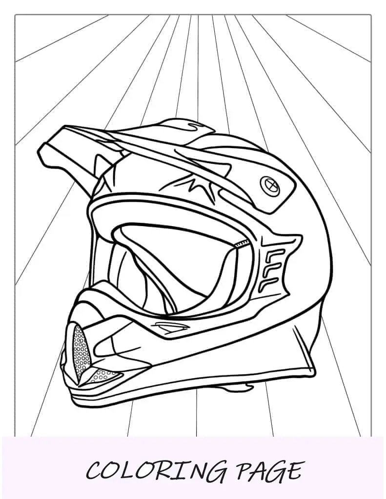 Casco De Moto Para Colorear