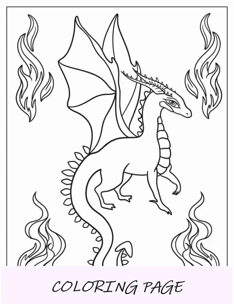 Folha para colorir fofa do Spyro The Dragon