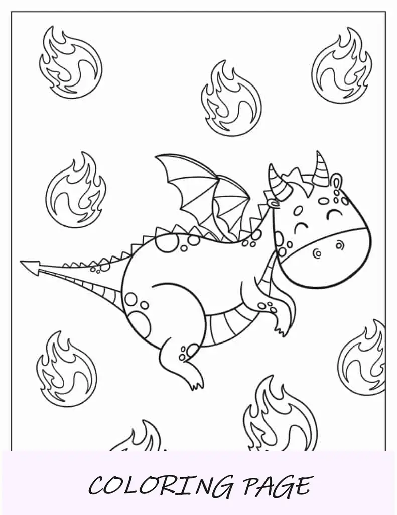 Página para colorir de Spyro, o dragão