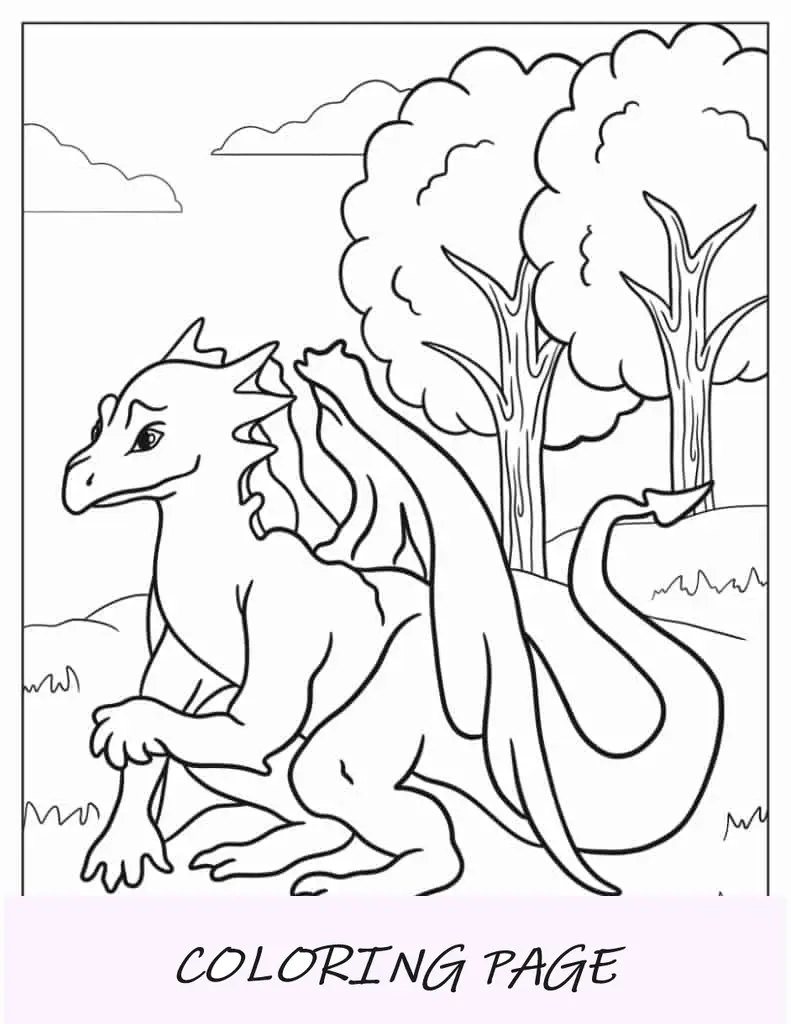 Página para colorir de Pokémon Dragonite