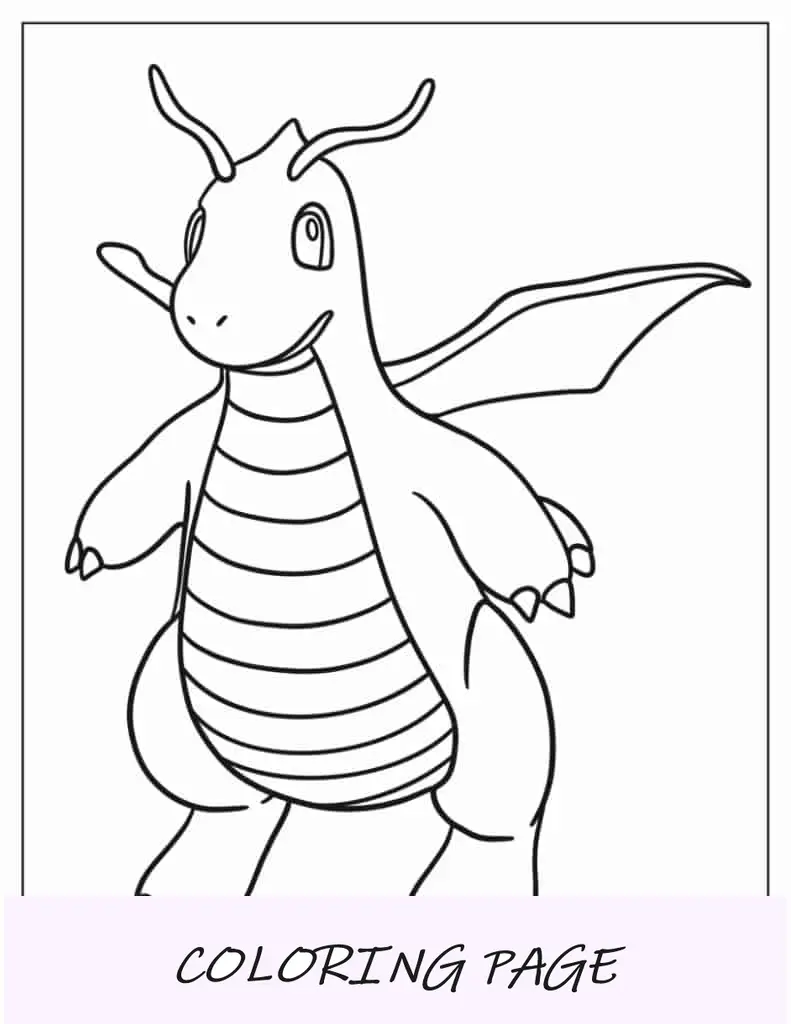 Dragão Kawaii fofo para colorir