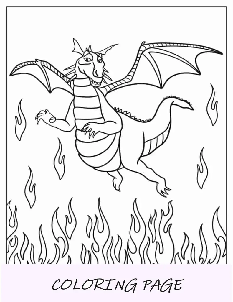 Dragão de aparência antiga para colorir