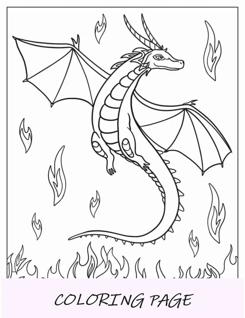 Dragão com tema japonês para colorir