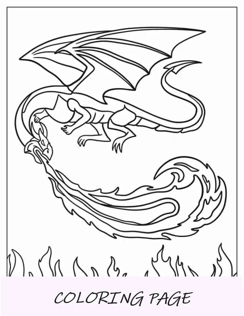 Dragão super fofo para colorir