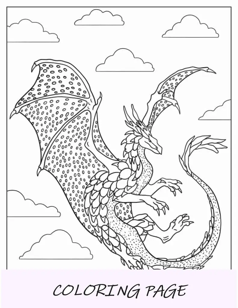 Dragão de Game Of Thrones para colorir