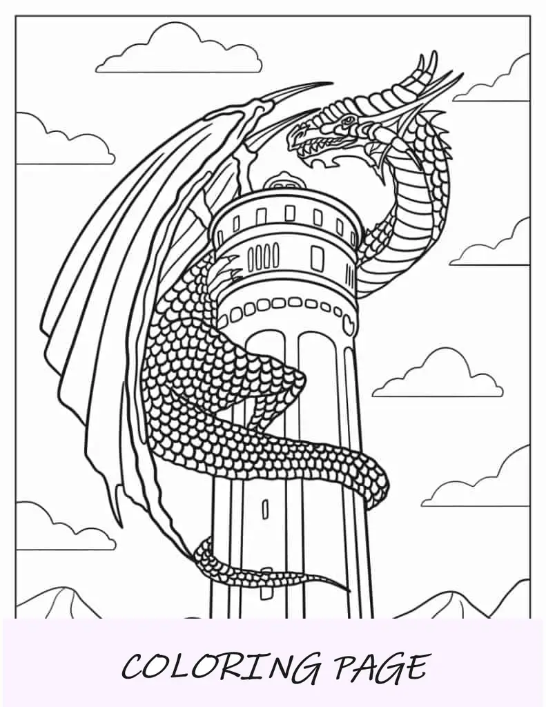 Face detalhada do dragão para colorir