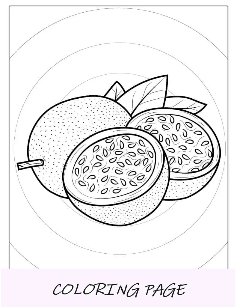 Malvorlage Passionsfrucht