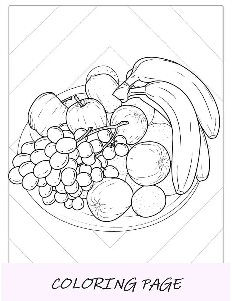 Ausmalbilder Obst