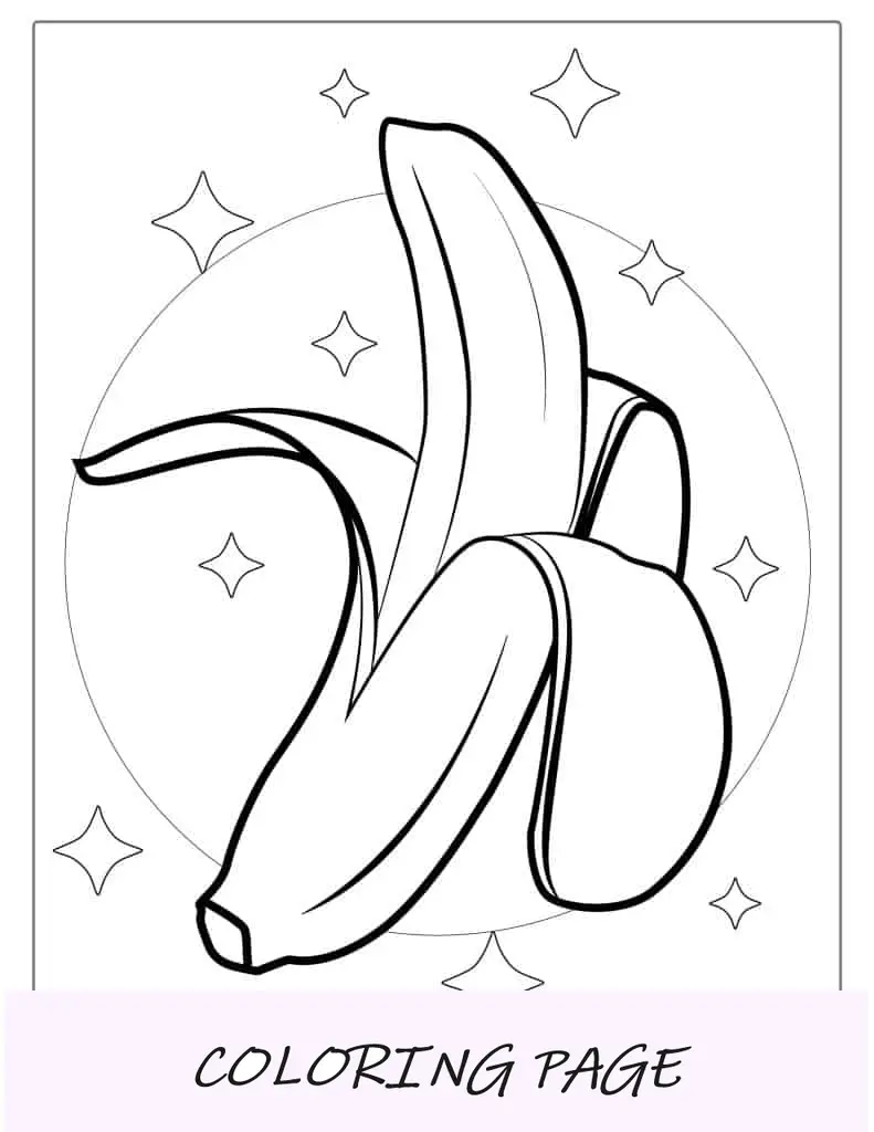 Bananen-Malblatt