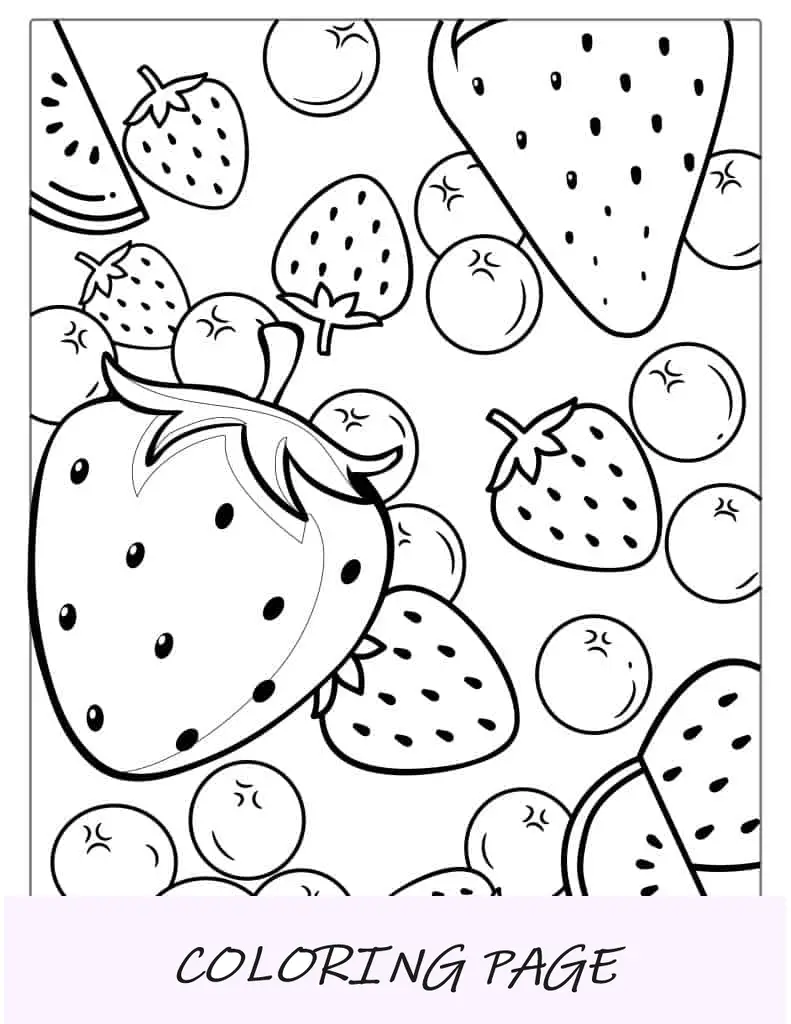 Malseite mit gemischten Beeren