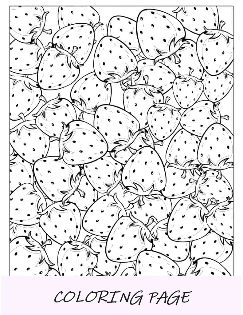 Malvorlage Erdbeeren