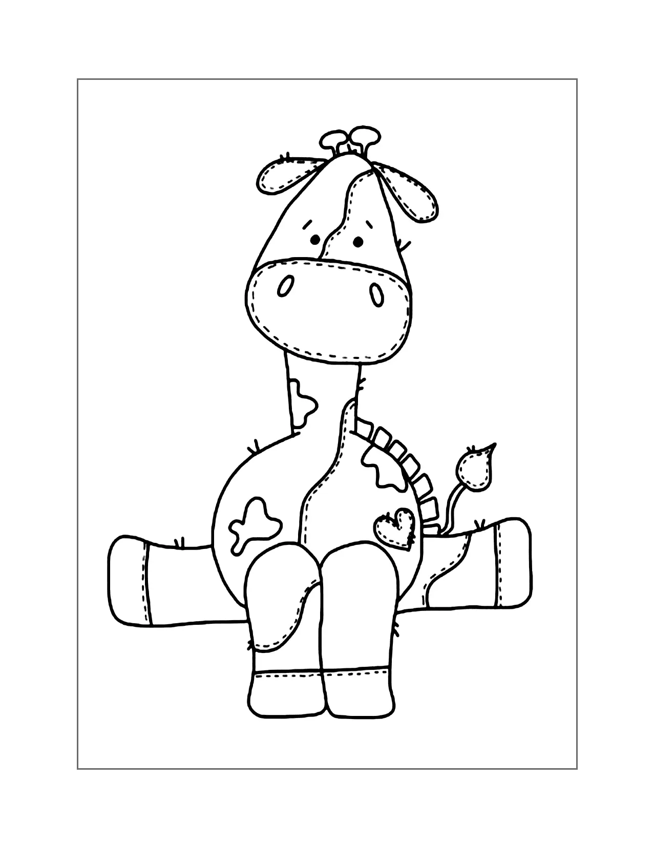 Cute Giraffe Coloring Page