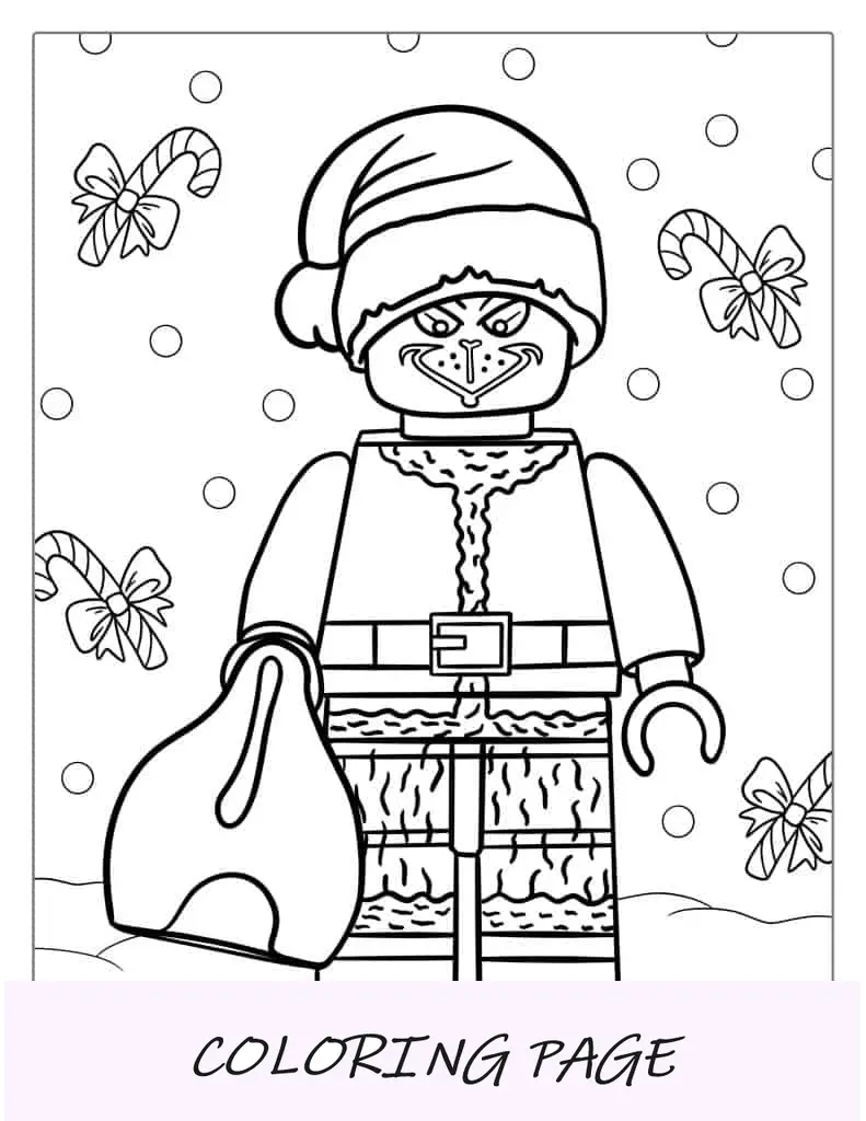 Página para colorir Lego Grinch para crianças