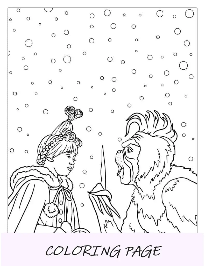 Cindy Lou e o Grinch na neve