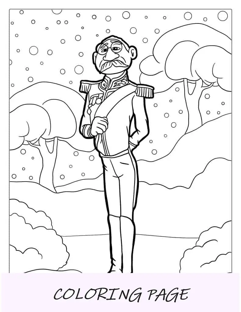 Página para colorir do duque de Weselton