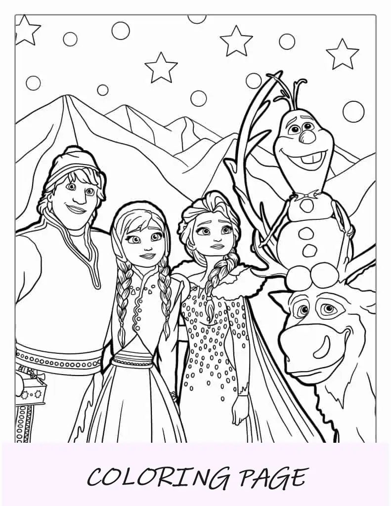 Personagem congelado para colorir