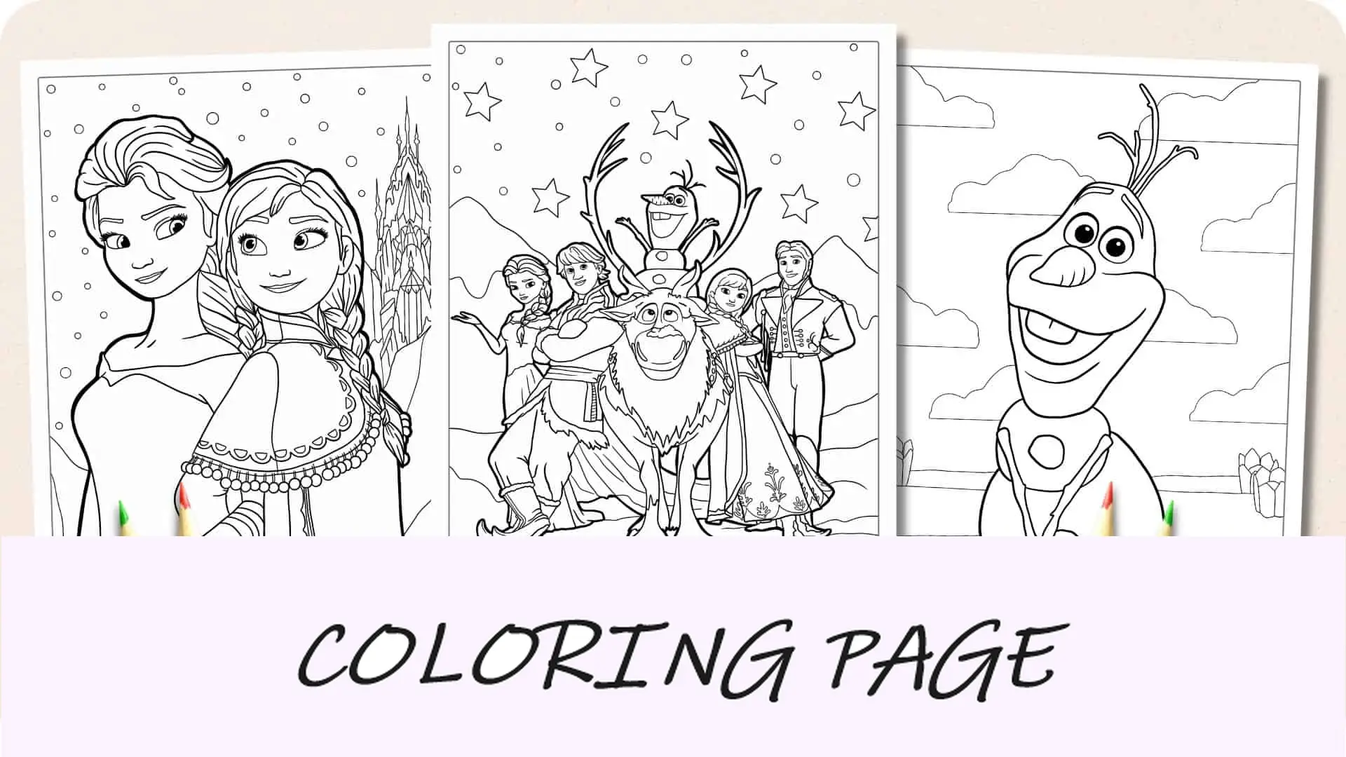 Imagem em destaque de páginas para colorir congeladas
