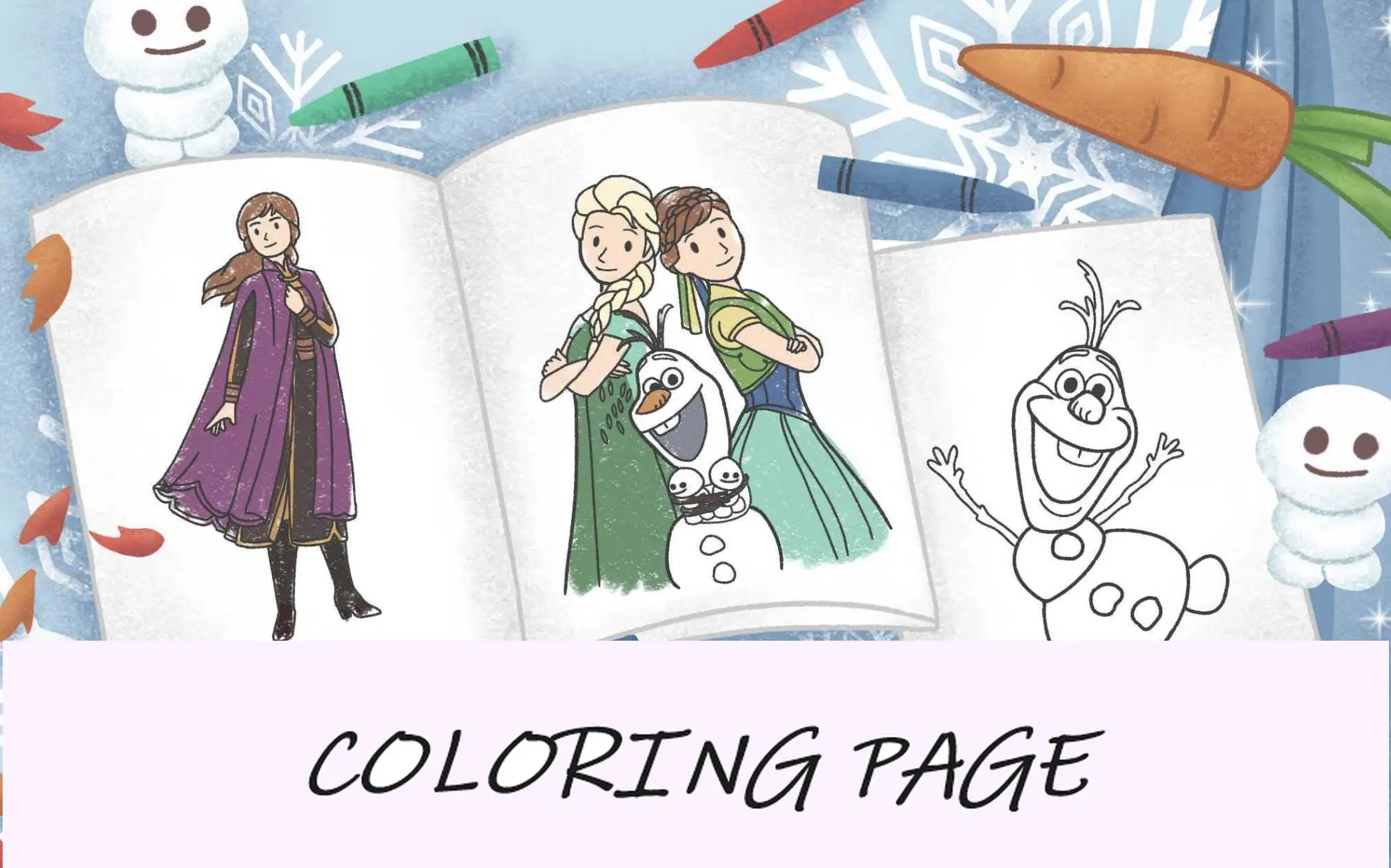 imagem de recurso de páginas para colorir congeladas