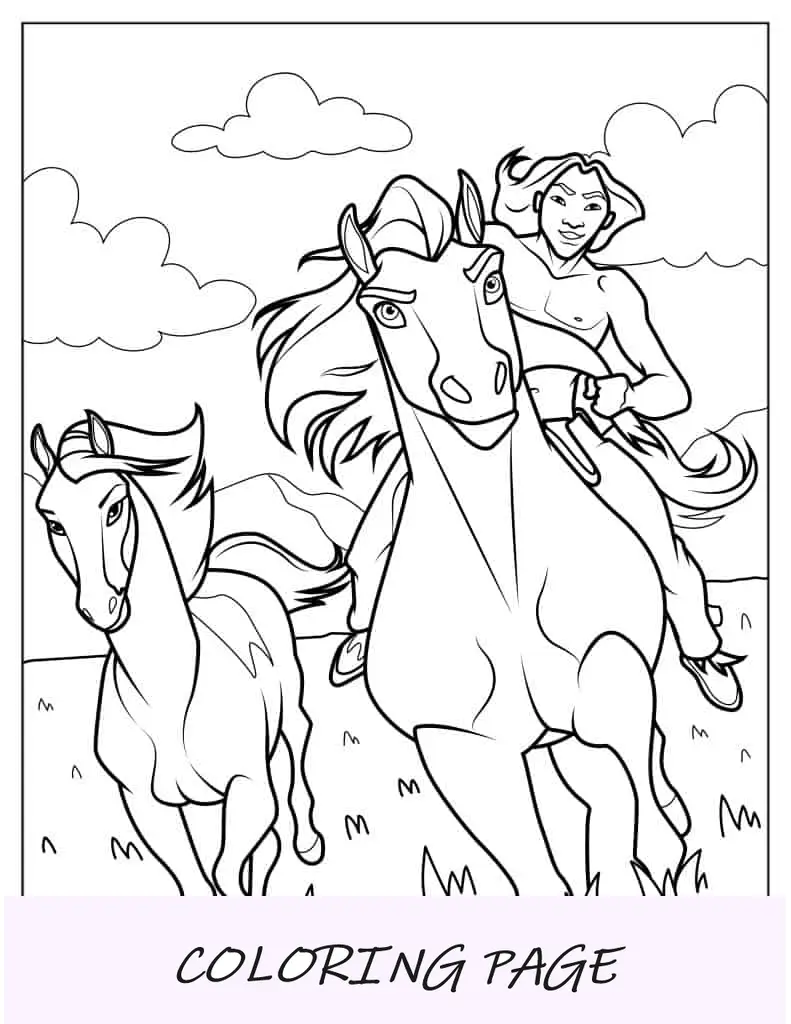 Little Creek montando caballos de Spirit_