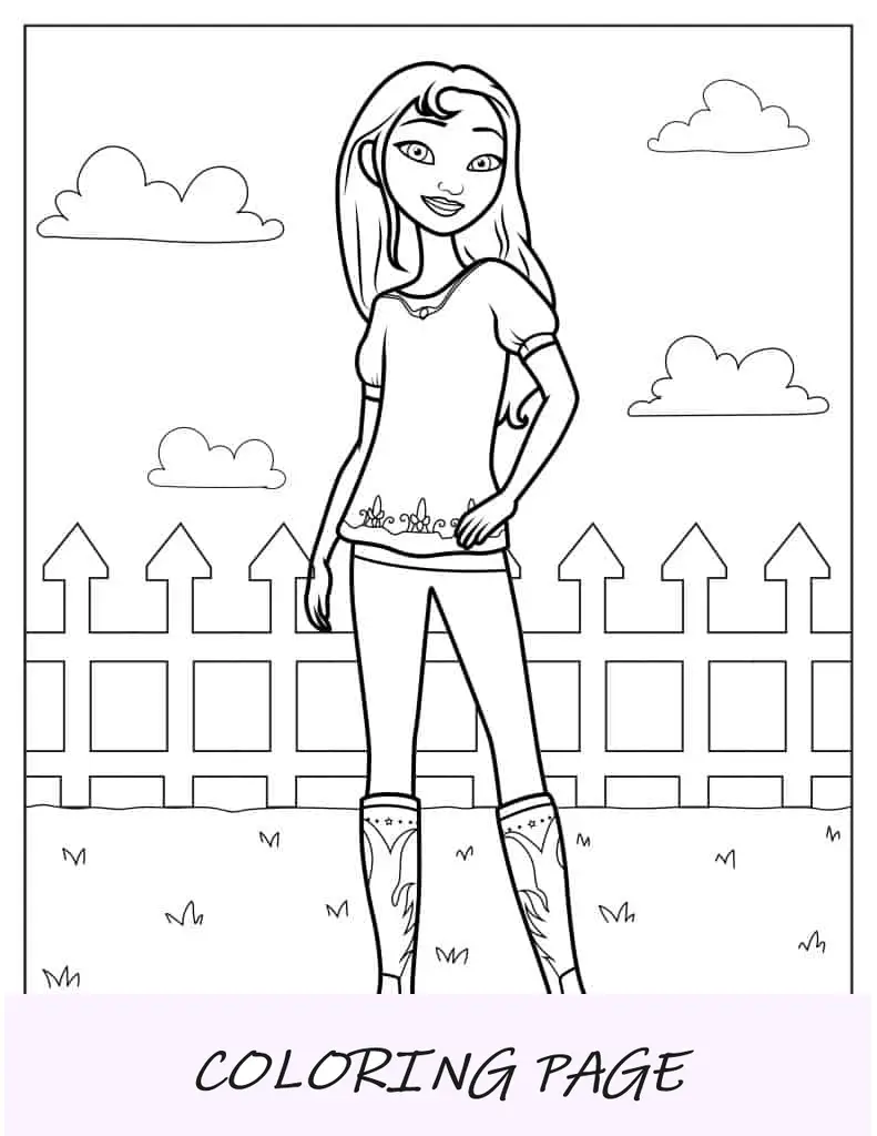 Página para colorear de Lucky Prescott