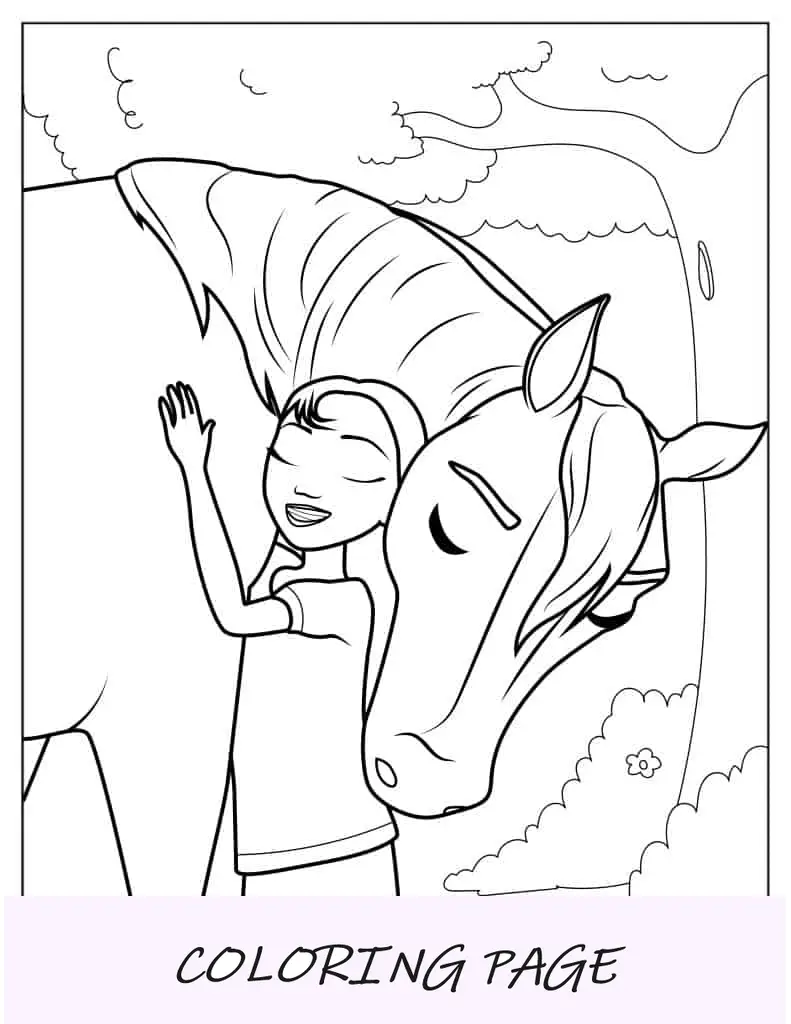Abigail reconfortante boomerang página para colorear