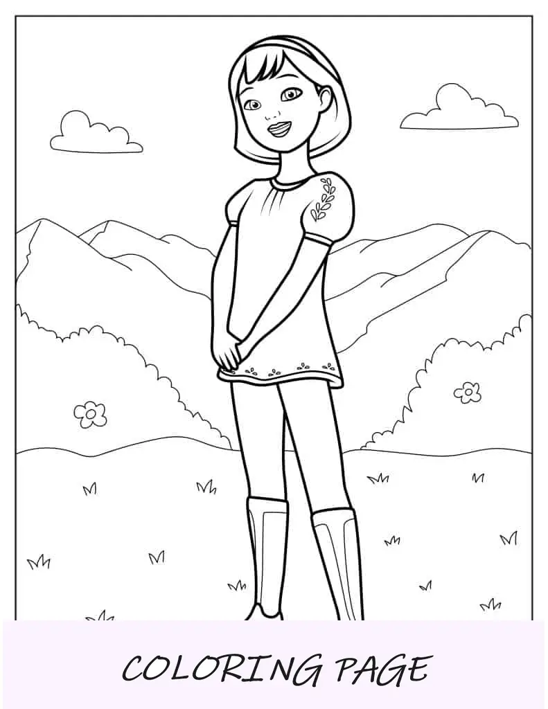 Abigail Stone de Spirit cabalgando libre para colorear