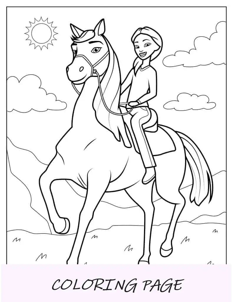 Chica linda y abigail para colorear