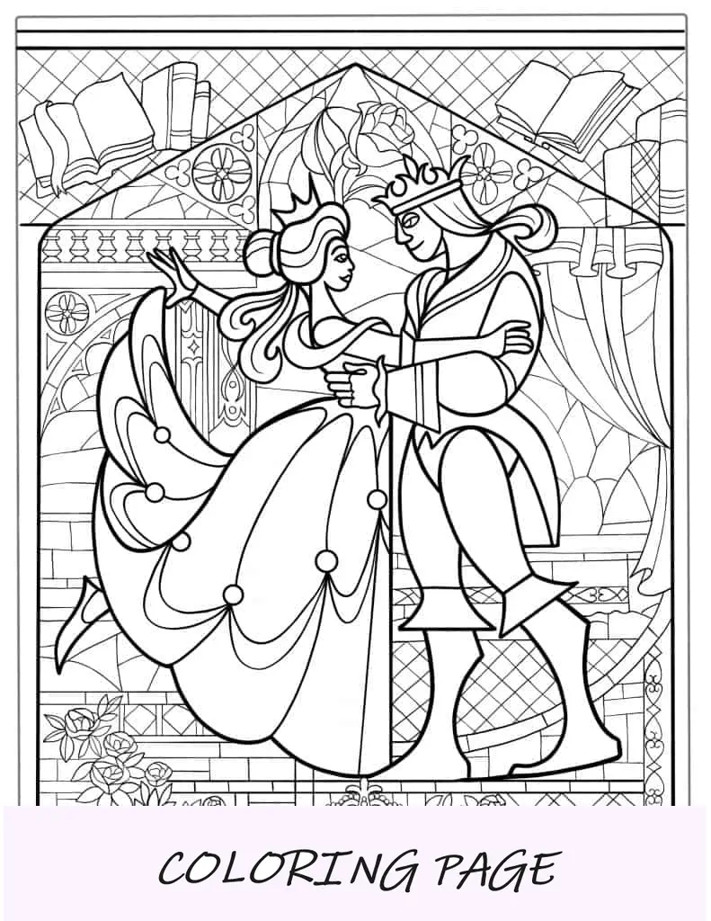 Vidrieras de princesa y príncipe