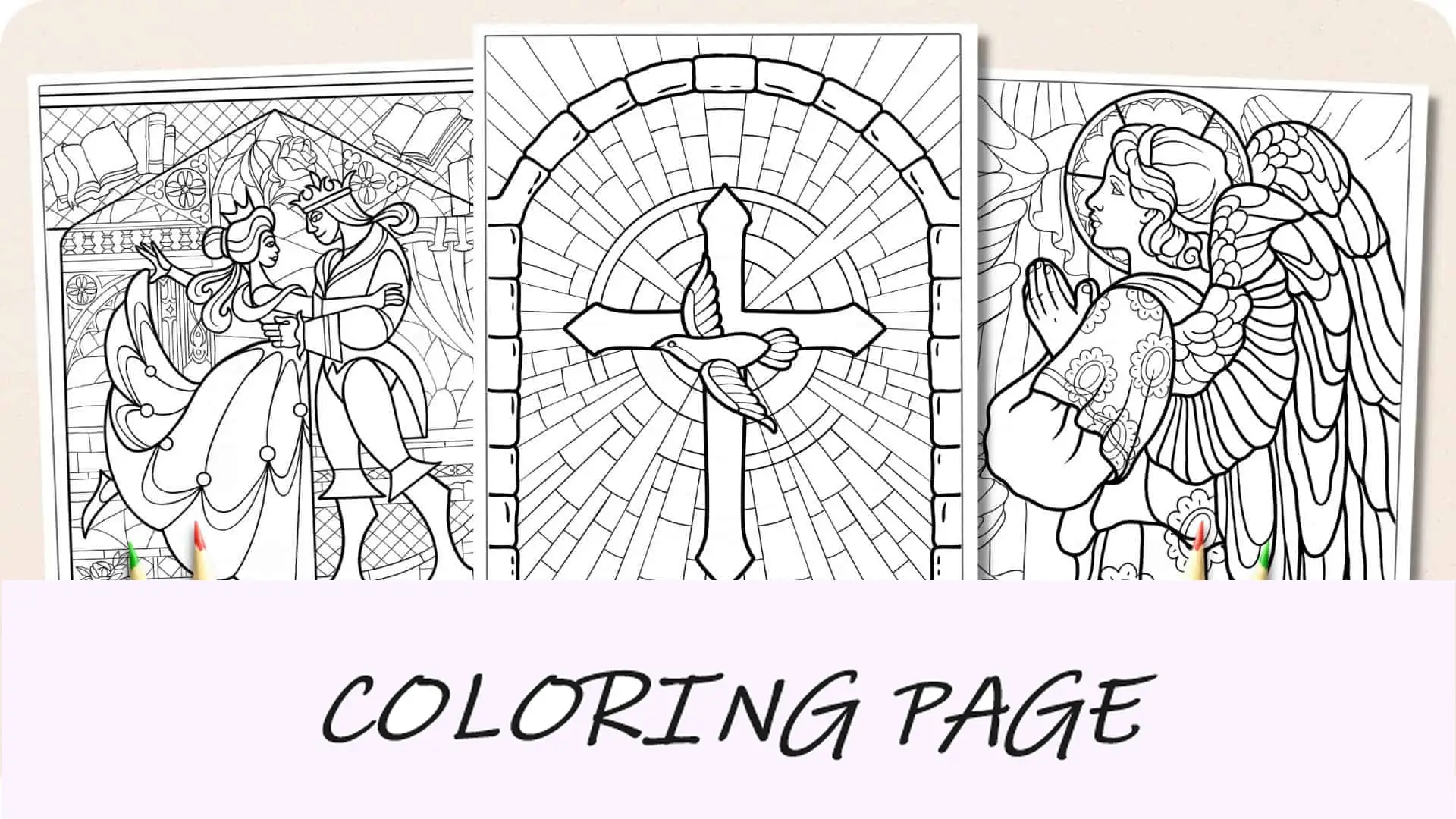 Dibujos para colorear de vidrieras Imagen destacada