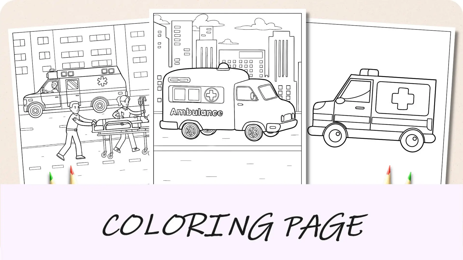 Disegni da colorare di ambulanza Immagine in evidenza