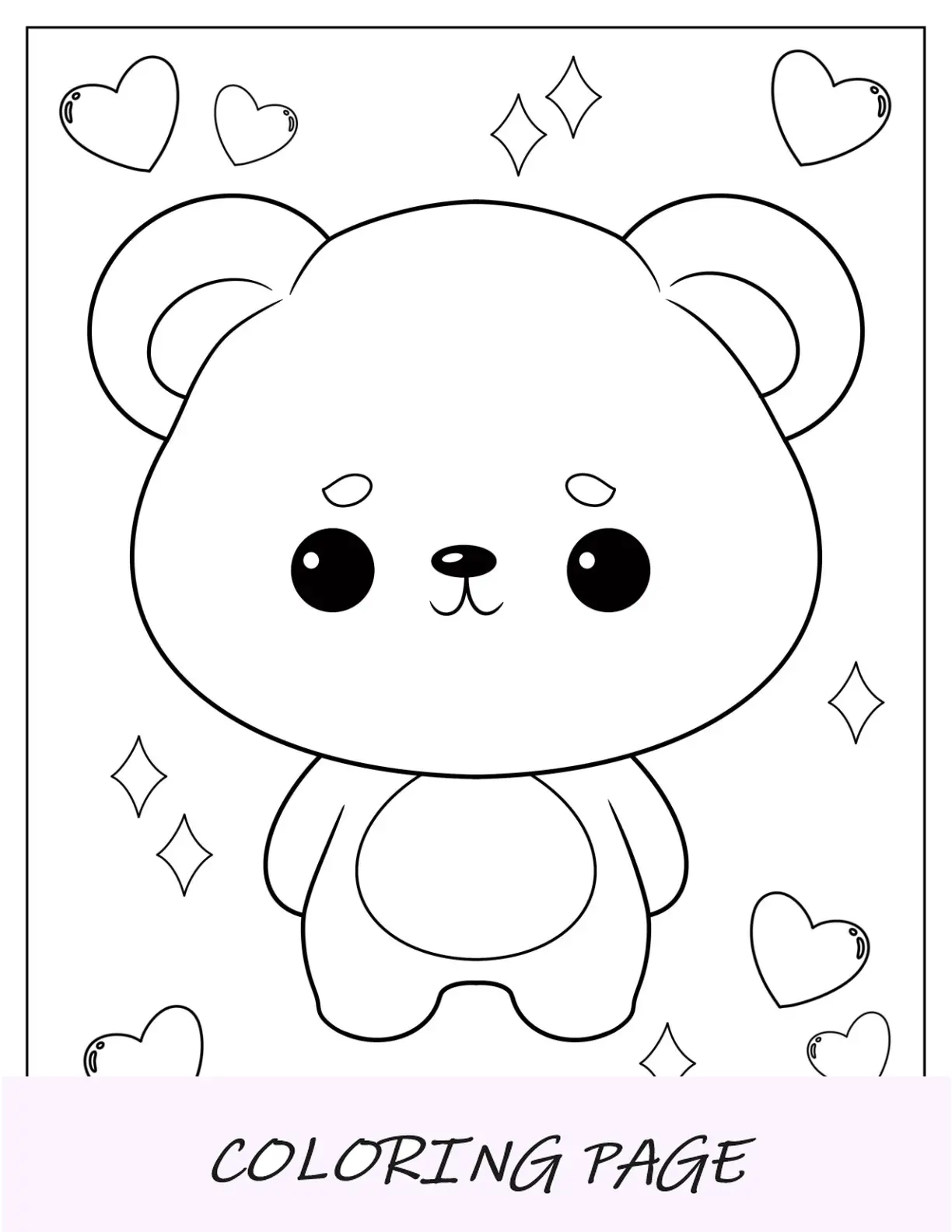 Lindo oso para colorear para niños