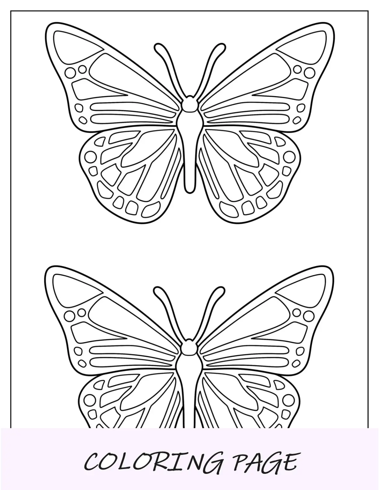 Plantilla de mariposa elegante mediana