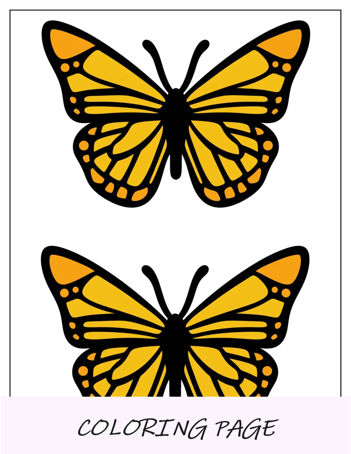 Plantilla de mariposa elegante de color medio