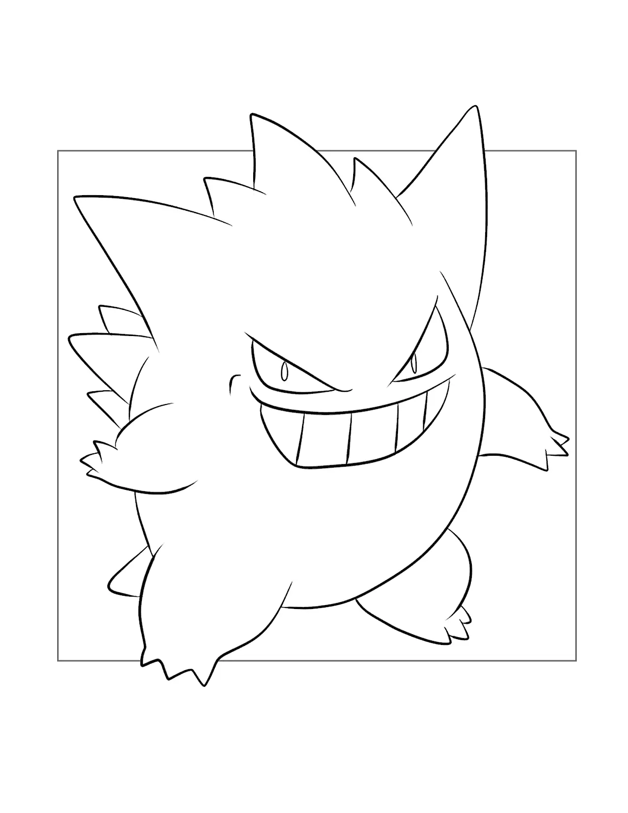 Gengar Pokemon Coloring Pages