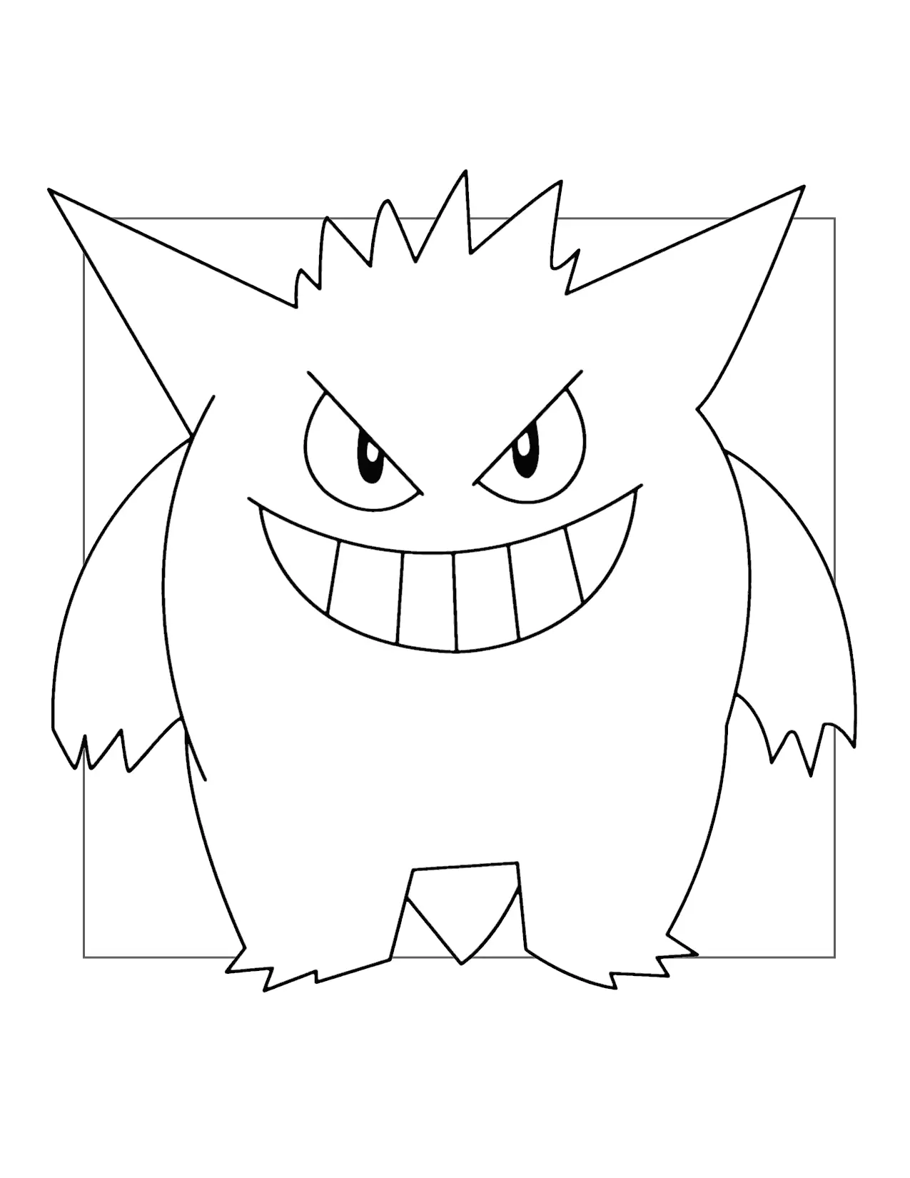 Gengar Pokemon Coloring Page