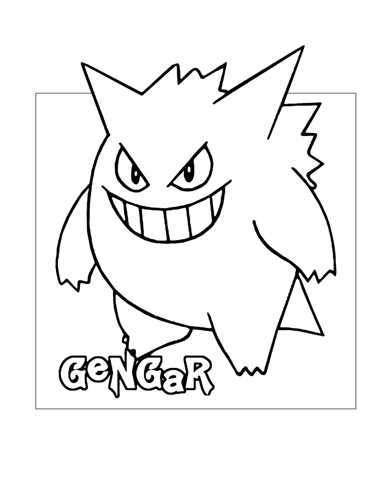 Gengar Coloring Pages