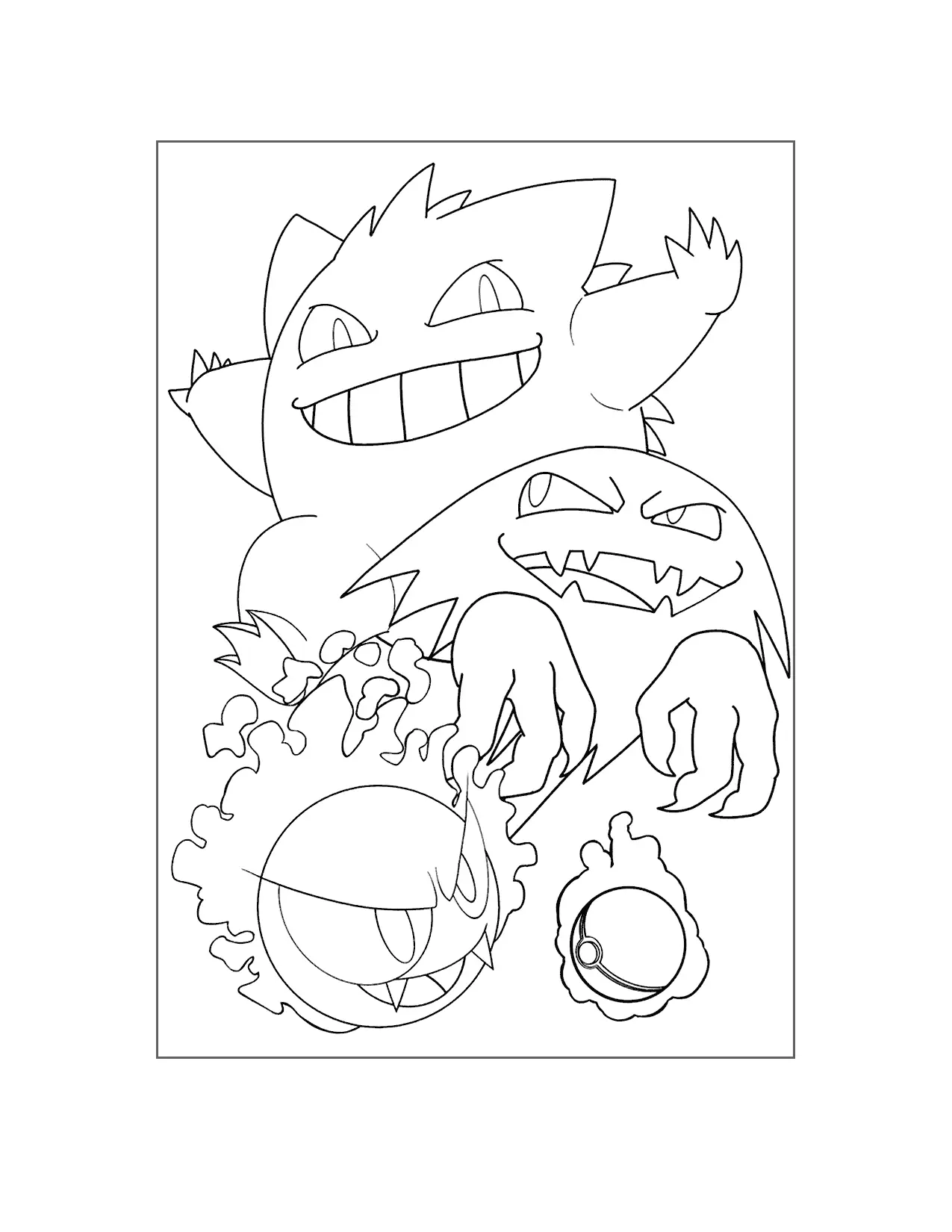 Gastly Evolution Coloring Page